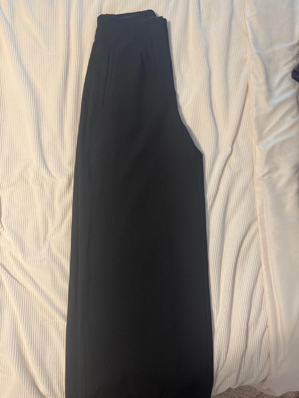 Zara Black Wide-Leg Pantsuit Trousers